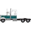 1970s Kenworth W900 Seminole Tractor w/60′ VIT Aerodyne Cab - Assembled -- White, Green, N, Trainworx Inc 49045