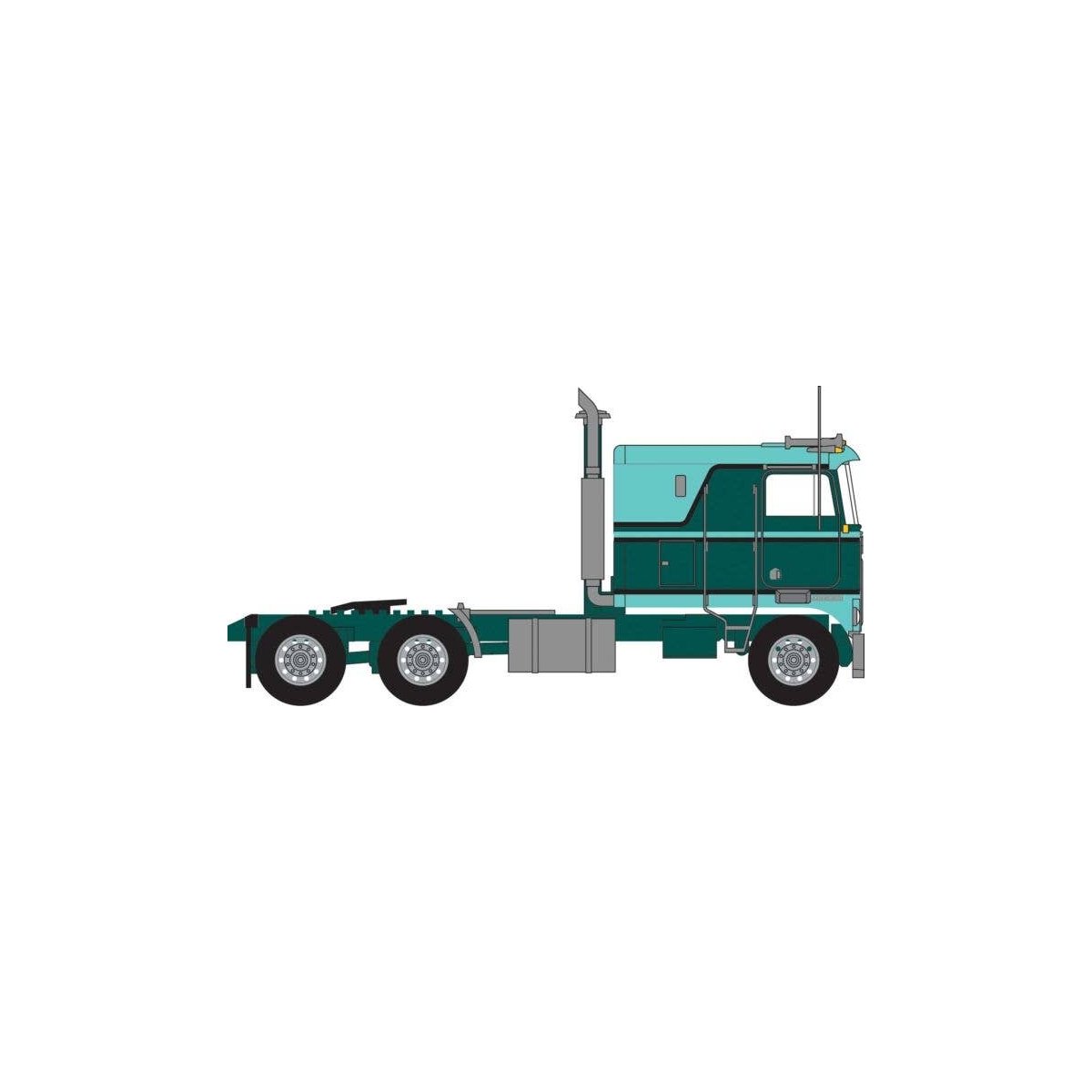 1970s Kenworth K100 Potomac Tractor w/VIT Flat-Top Sleeper Cab - Assembled -- Green, N, Trainworx Inc 41054