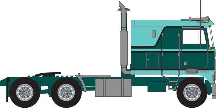 1970s Kenworth K100 Potomac Tractor w/VIT Flat-Top Sleeper Cab - Assembled -- Green, N, Trainworx Inc 41054