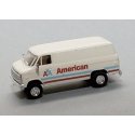 Chevrolet Cargo Vans -- American Air Lines (white, Red Lettering & Stripe, Blue Stripe), HO, Trident Miniatures 90345