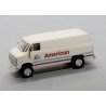 Chevrolet Cargo Vans -- American Air Lines (white, Red Lettering & Stripe, Blue Stripe), HO, Trident Miniatures 90345