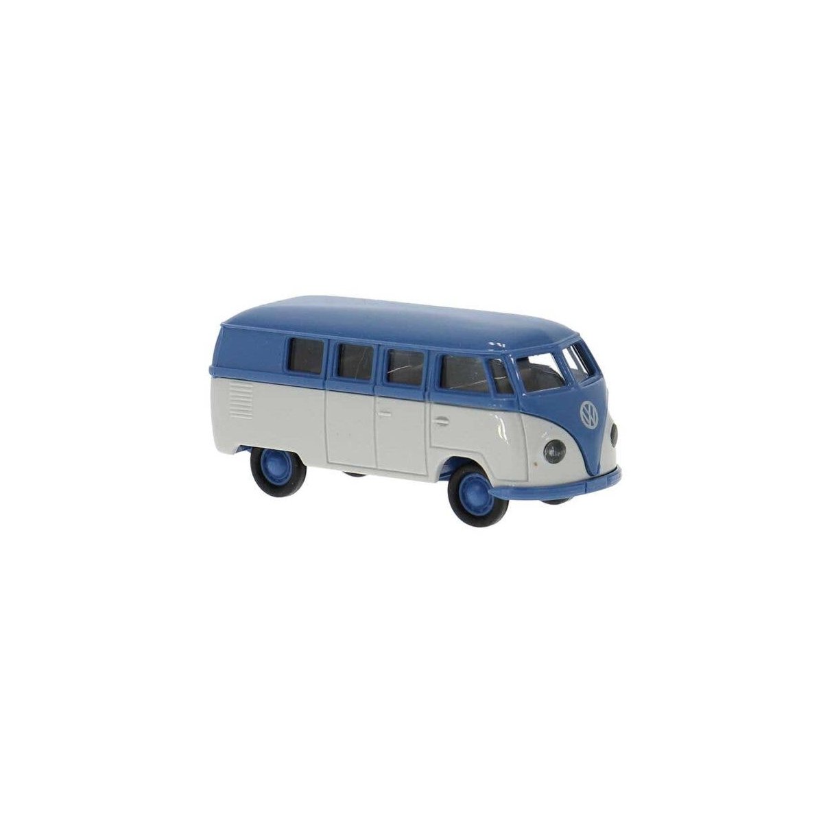 1950-1954 Volkswagen T1a Kombi Passenger Van - Assembled -- Gray, Blue, HO, Brekina Automodelle 31034