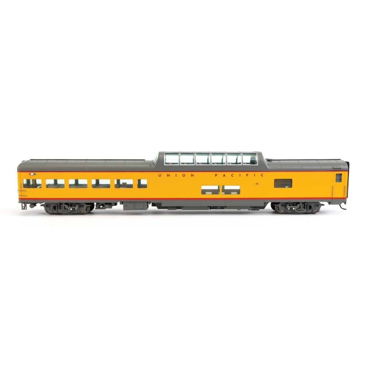 85′ ACF Observation Dome Lounge - Ready to Run - Standard -- Union Pacific(R) (Armour Yellow, gray, City of St. Louis Tail Sig
