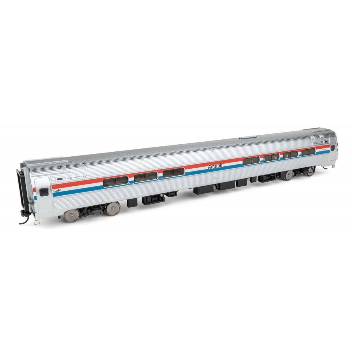 85′ Amfleet I Club Dinette - Ready to Run -- Amtrak(R) (Phase III Equal red, white & blue Stripes), HO, WalthersProto 11280