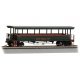Open-Sided Excursion Car with Seats - Ready-to-Run - Silver Series(R) -- East Broad Top 168, HO, Bachmann Industries 17401