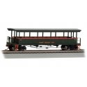 Open-Sided Excursion Car with Seats - Ready-to-Run - Silver Series(R) -- East Broad Top 168, HO, Bachmann Industries 17401