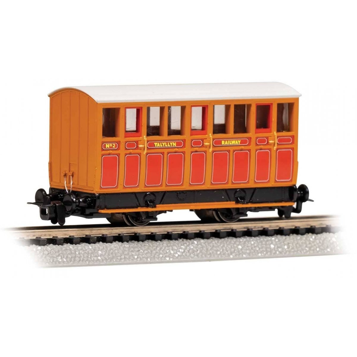 Talyllyn Carriage Passenger Car - Ready to Run -- Car 2 (wood), HOn30, Bachmann Industries 77503