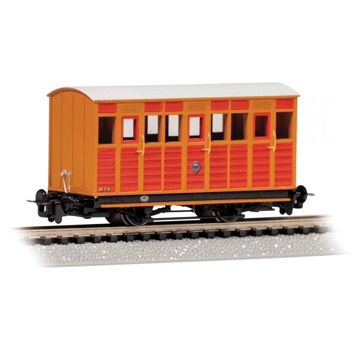Talyllyn Carriage Passenger Car - Ready to Run -- Car 4 (wood), HOn30, Bachmann Industries 77504
