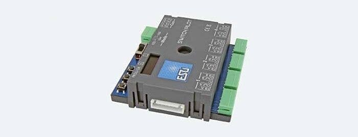 SwitchPilot V2.0 Accessory Decoder -- For 4 Twin Coils Magnetic or 2 Servo Switch Machin, All Scales, LokSound By ESU 51830