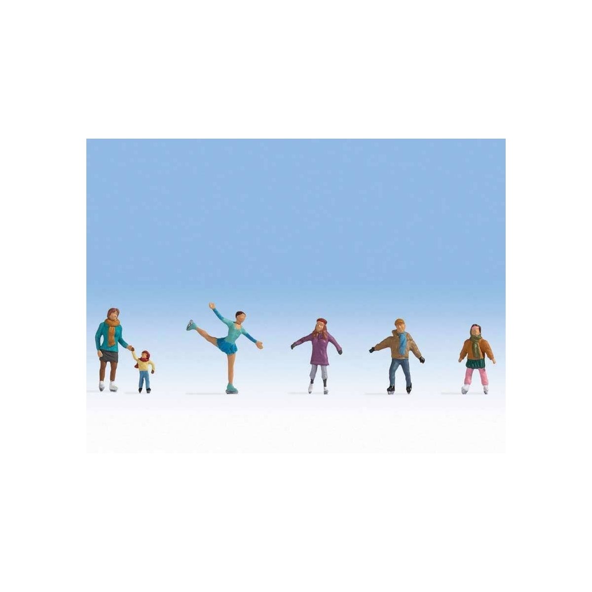 Ice Skaters -- pkg(6), HO, Noch Gmbh & Co 15824