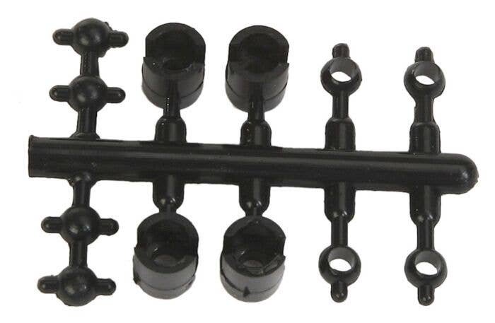 Universal Driveline Couplers -- 2.0mm Primary Cups Shaft, Add′l Cups & Horned Ball S, All Scales, Northwest Short Line 4896