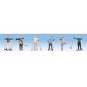 Recreation & Sports -- Skiers pkg(6) (Two Female, Four Male), HO, Noch Gmbh & Co 15827