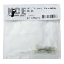 3mm LED -- Warm White pkg(20), All Scales, NCE Corporation 262