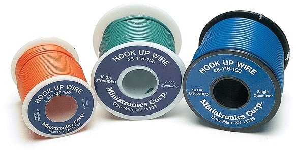 22 Gauge Stranded Single Conductor Wire - 100′ 30m -- Black, All Scales, Miniatronics Corp. 4812001