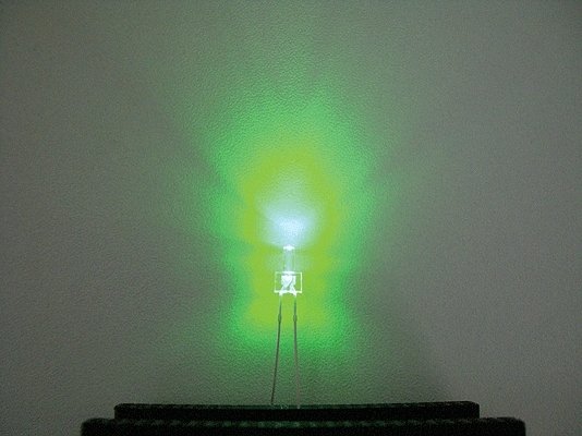 Tower LED 2mm - Set of 5 -- Green, All Scales, Miniatronics Corp. 1282205