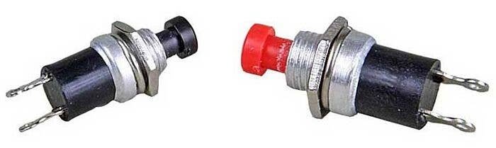 Single Pole Single Throw Push Button Control Panel Switches - Quickie -- 2 Each Bla, All Scales, Kadee Quality Products 163