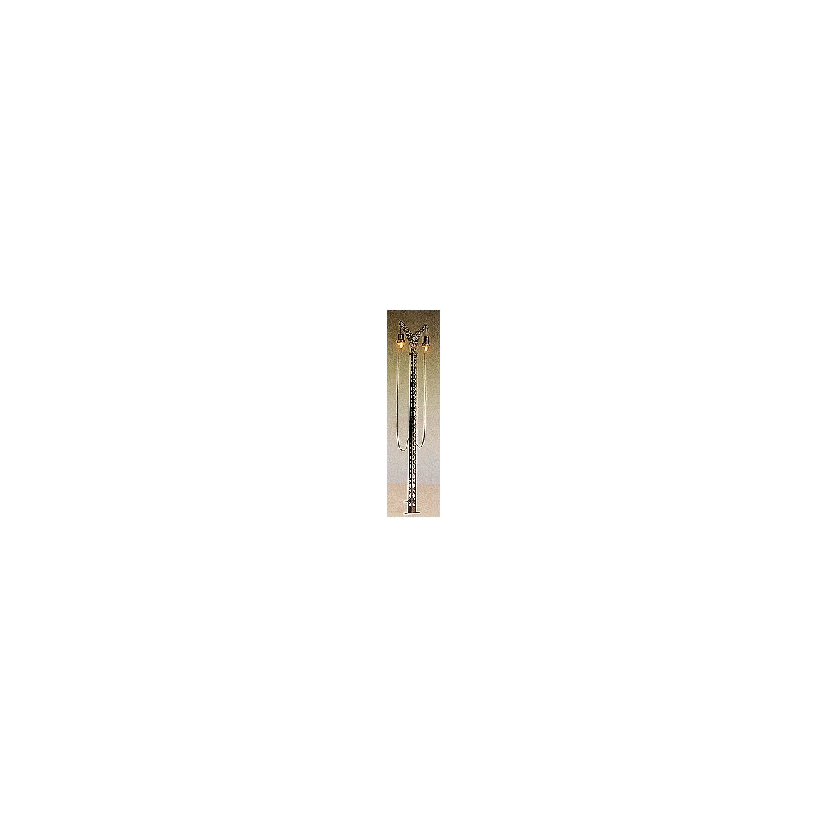 Lattice Mast Light -- Two Arm, 6′ High, HO, Brawa Modellspielwaren 5520