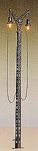Lattice Mast Light -- Two Arm, 6′ High, HO, Brawa Modellspielwaren 5520
