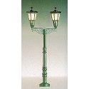 Historic Park Light -- Double-Arm Upright, 3-1/2′ Height, HO, Brawa Modellspielwaren 5226