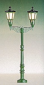 Historic Park Light -- Double-Arm Upright, 3-1/2′ Height, HO, Brawa Modellspielwaren 5226