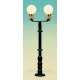 Lampposts -- Double Park Light (green) 2-3/8′ 5.9cm, HO, Miniatronics Corp. 7208201