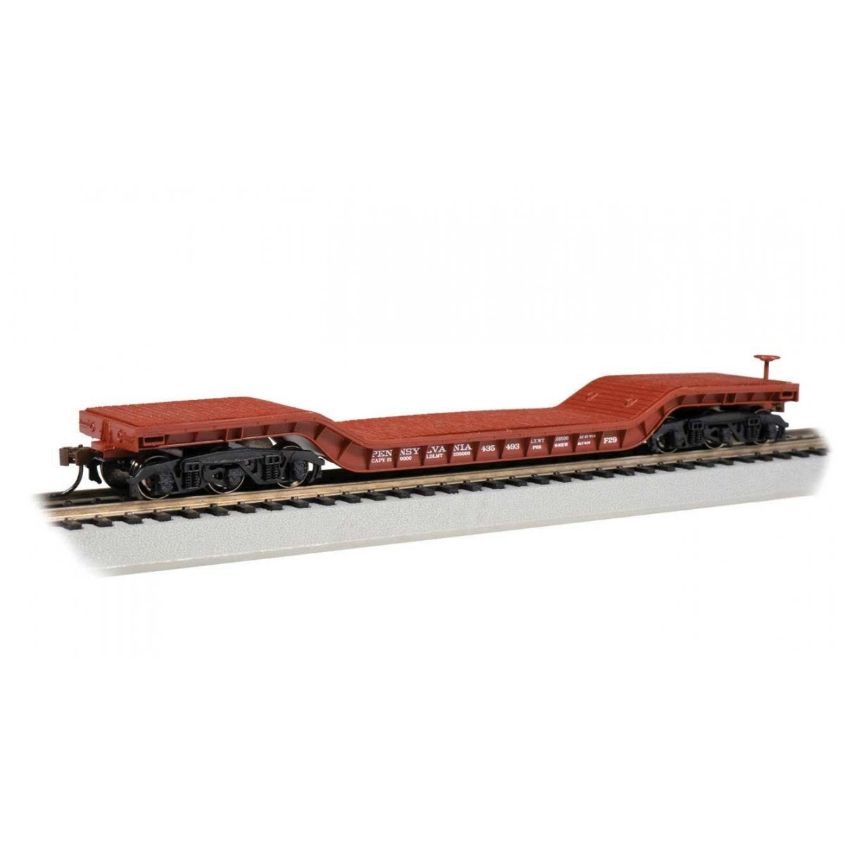 52′ Depressed-Center Flatcar - Ready-to-Run - Silver Series(R) -- Pennaylvania Railroad 435493 (Tuscan), HO, Bachmann Industri