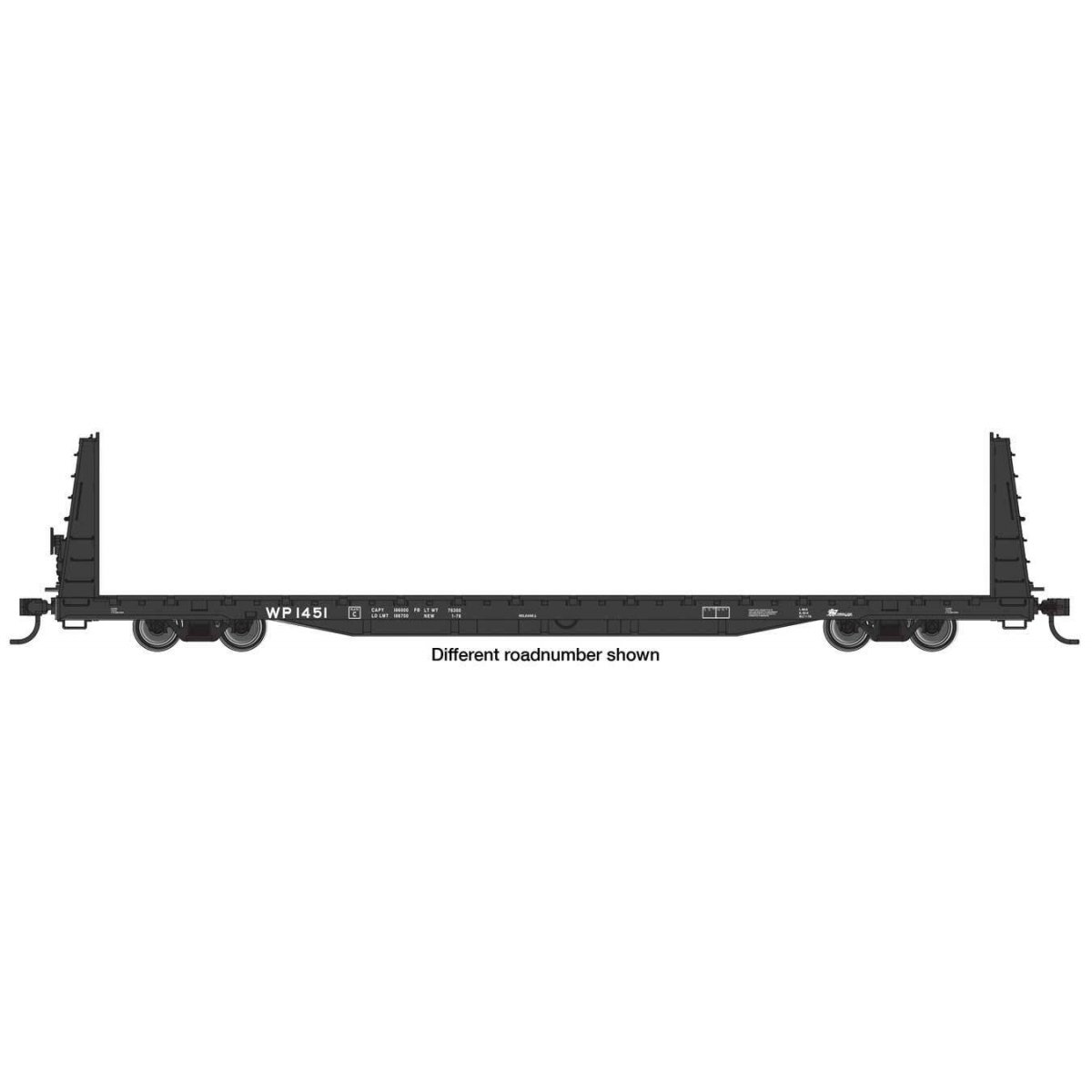 68′ Bulkhead Flatcar - Ready to Run -- Western Pacific(TM) 1489, HO, WalthersMainline 50621