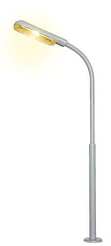 LED Whip-Style Street Lamp w/Plug Base & Socket -- Yellow LED, 10-16 V, 2-1/8′ 5.4cm T, N, Viessmann Modellspielwaren 6491
