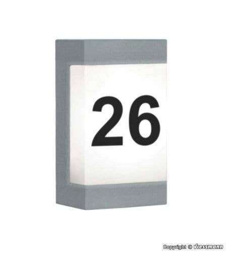 LED Lighted House Street Address, HO, Viessmann Modellspielwaren 6165