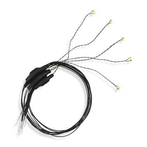 Flashing Chip LED -- Green w/8′ 20.3cm Wire Leads - 7-19V AC or DC pkg(5), All Scales, Evan Designs UC5F