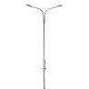 Double-Arm Streetlight 3-Pack - Cool White LED -- Silver, HO, Atlas Model Railroad Co. 70000170