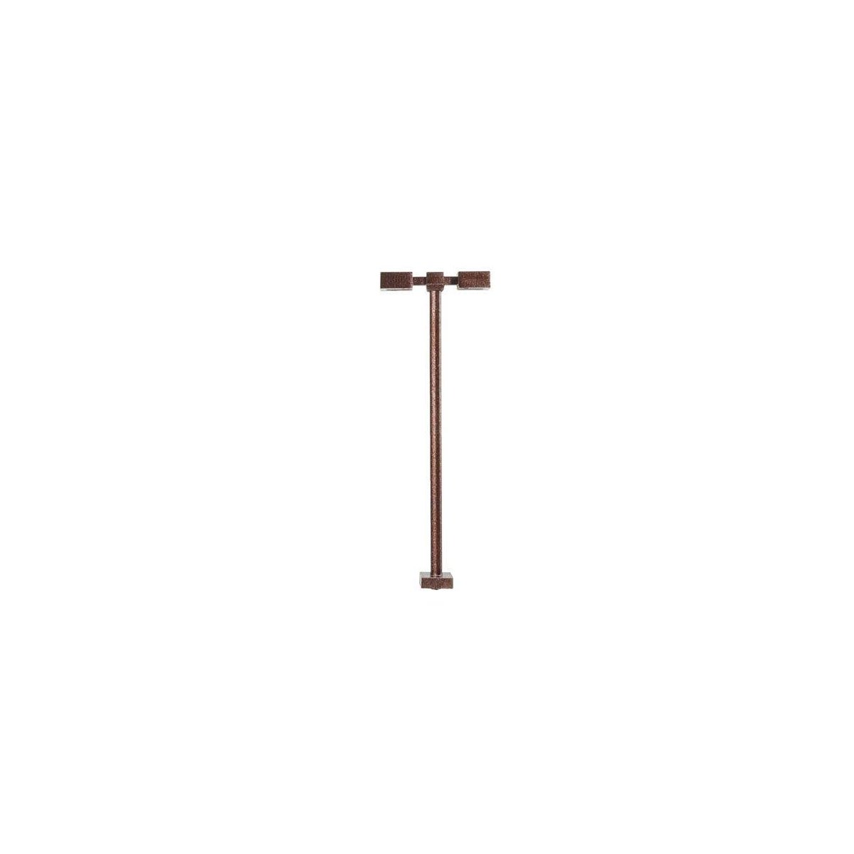Double-Arm Square LED Light 3-Pack -- Bronze (cool white LED) 15 Scale Feet Tall, HO, Atlas Model Railroad Co. 70000210