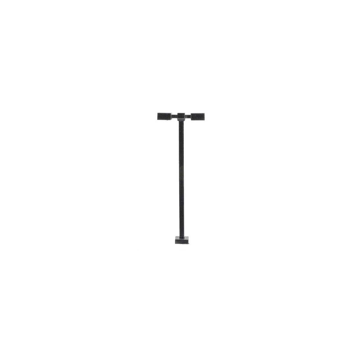 Double-Arm Square LED Light 3-Pack -- Black (cool white LED) 15 Scale Feet Tall, HO, Atlas Model Railroad Co. 70000212