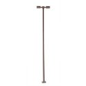 Double-Arm Square LED Light 3-Pack -- Bronze (cool white LED) 30 Scale Feet Tall, HO, Atlas Model Railroad Co. 70000214