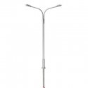 Double-Arm Streetlight 3-Pack - Cool White LED -- Gray, N, Atlas Model Railroad Co. 70000152