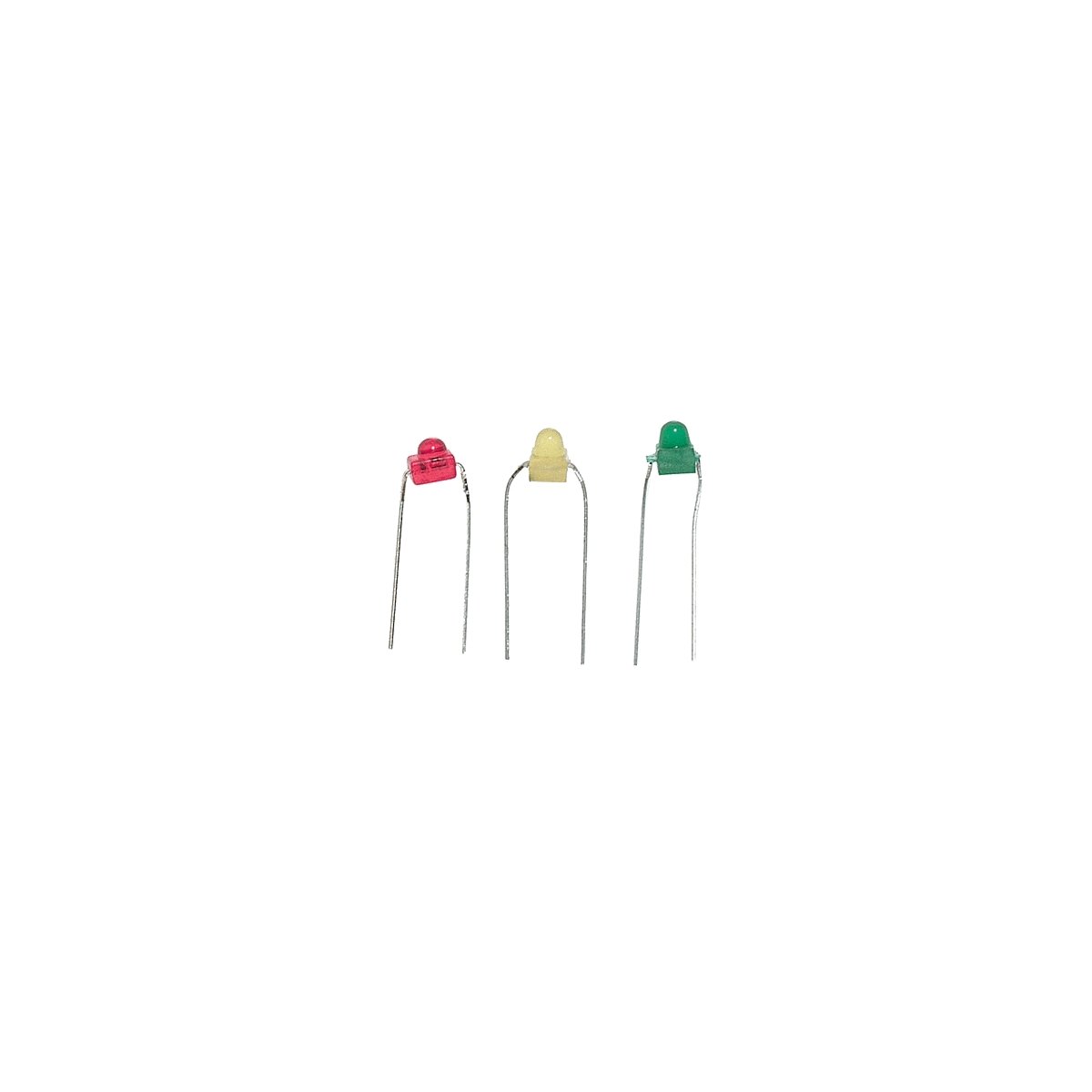 Micro Mini Light Emiting Diodes (LEDs) - 1/16′ 1.5mm Diameter -- 6 Each Red, Green, All Scales, Miniatronics Corp. 1200018