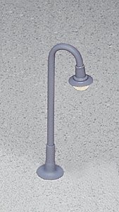 Lampposts -- Parking Field Light (gray) 2-1/4′ 5.6cm, HO, Miniatronics Corp. 7237201