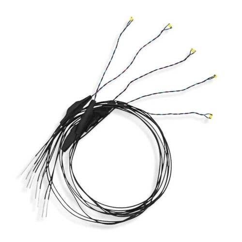Nano Chip LED w/8′ 20.3cm Wire Leads - 7-19V AC or DC pkg(5) -- Blue, All Scales, Evan Designs UN2