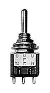 Miniature Toggle Switches -- SPDT 5Amp 120V Momentary pkg(2), All Scales, Miniatronics Corp. 3622002