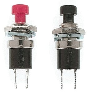 Switches -- Push-Button SPST Momentary - Normally Open 1/4′ .64cm pkg(2), All Scales, Miniatronics Corp. 3302502