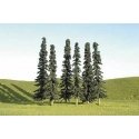 SceneScapes(TM) Layout-Ready Trees -- Conifer Trees 8-10′ pkg(3), O, Bachmann Industries 32203