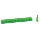 Low-Voltage Distribution Terminal (Plate) -- 10 Sockets and Plugs, 3/32′ 2.5mm (green), All Scales, Faller Gmbh 180804