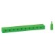 Low-Voltage Distribution Terminal (Plate) -- 10 Sockets and Plugs, 3/32′ 2.5mm (green), All Scales, Faller Gmbh 180804