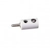 Round Plugs w/Crossover Hole -- White, All Scales, Brawa Modellspielwaren 3059