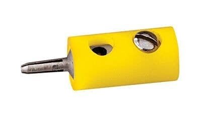 Round Plugs w/Crossover Hole -- Yellow, All Scales, Brawa Modellspielwaren 3051