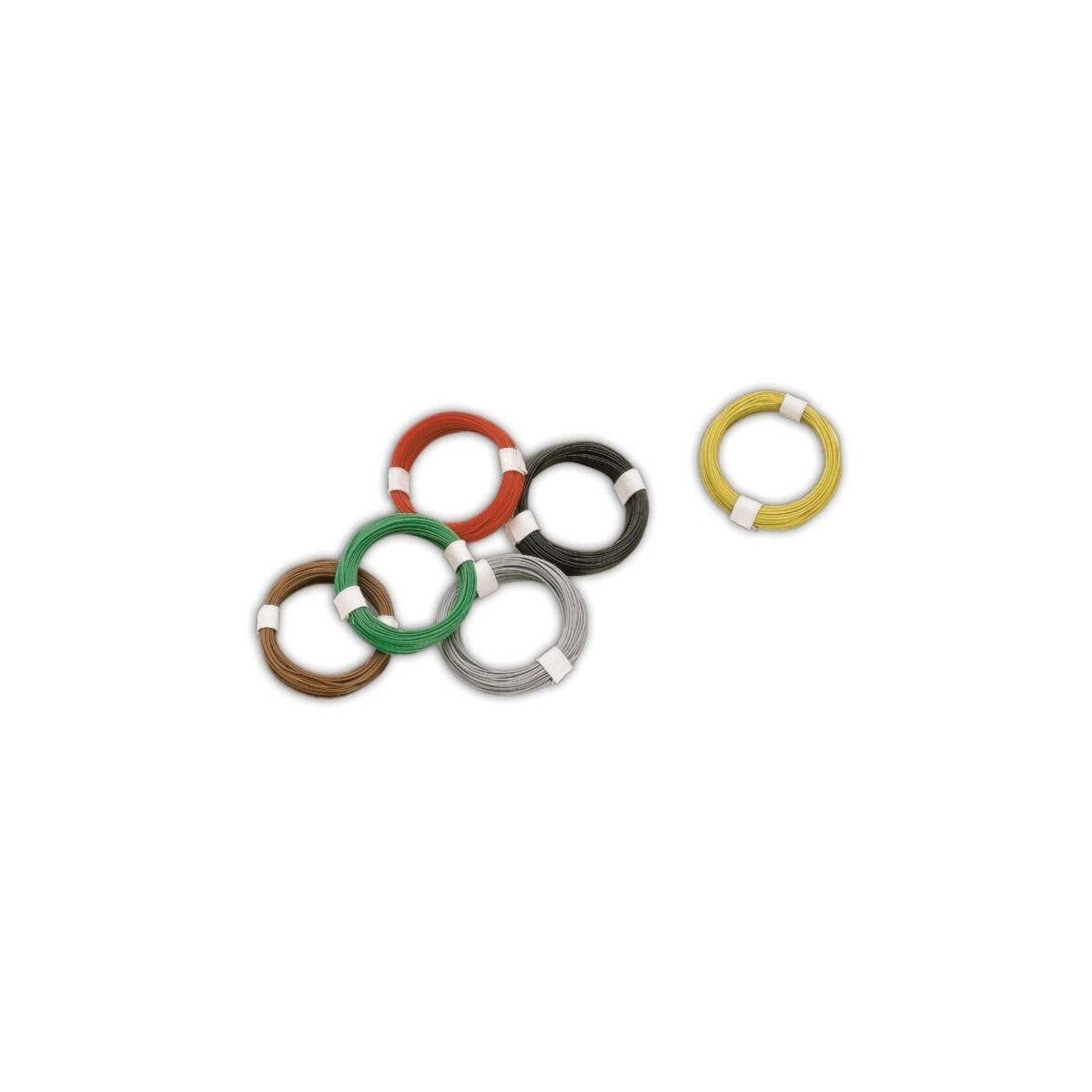 Micro Wire/Cable -- Yellow, .25mm Diameter, Very Thin Insulation, 32`10` 10m, All Scales, Busch Gmbh & Co Kg 5791