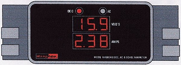 RRampmeter Digital Meter for DCC, DC & AC Volts & Amps -- Version III (Enclosed wit, All Scales, DCC Specialties RAMPMETER3