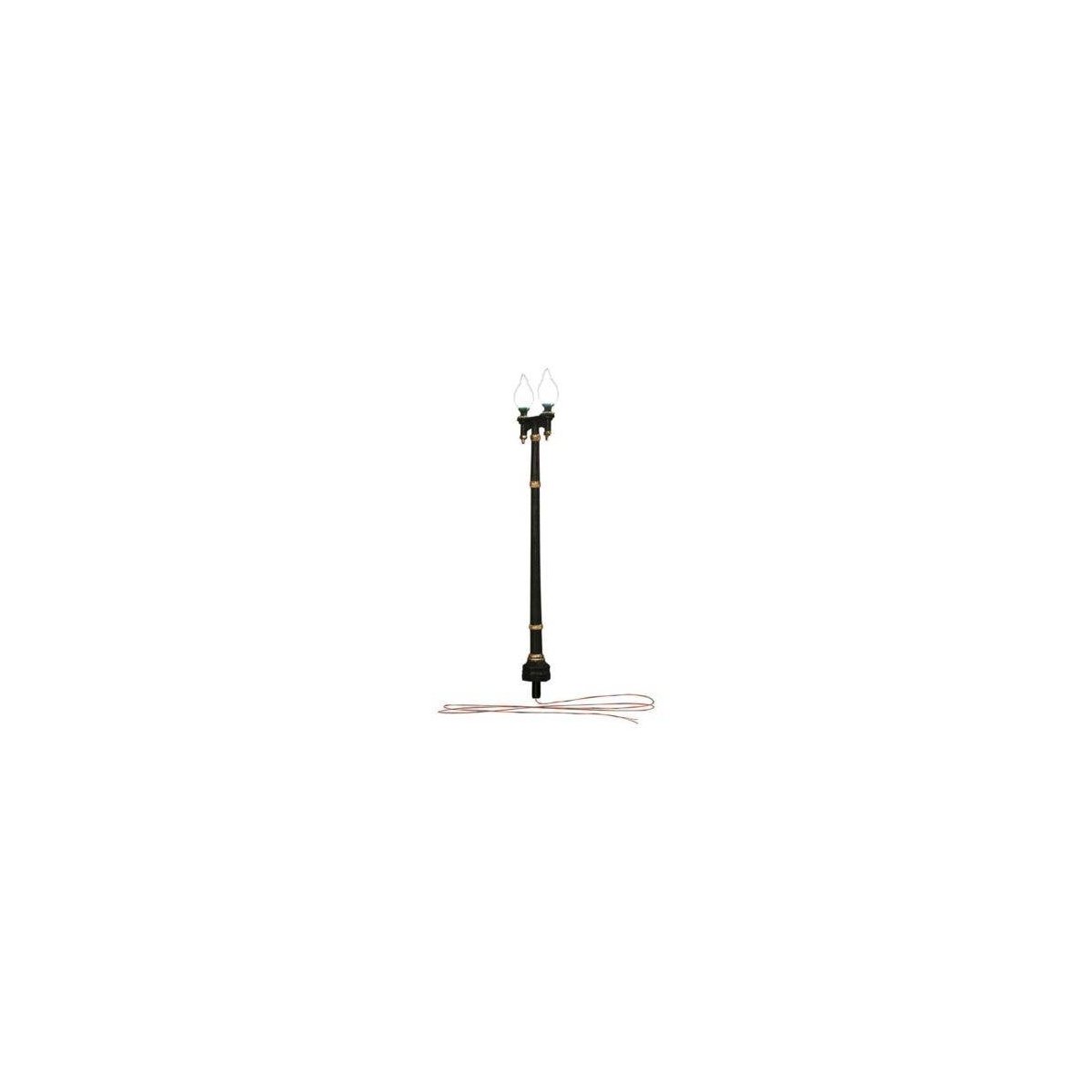 Double Lamp Post - Just Plug Value Pack -- With Light Hub pkg(12), N, Woodland Scenics 5913