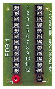 12-Position Prewired Power Distribution Block -- Rated at 15 Amps, All Scales, Miniatronics Corp. PDB1