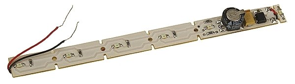 Caboose Interior Car Lighting -- for DC or DCC 1/2 x 5′, 6 LEDs, 36mA Includes Pic, All Scales, Miniatronics Corp. 100CB201